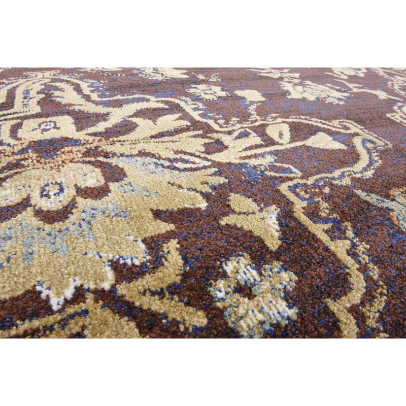 Koury Floral Indoor Rug, Round 5'