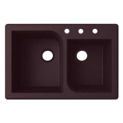 33'' L Double Bowl Quartz Kitchen Sink