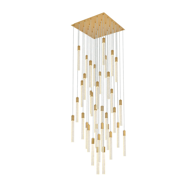Aliha 36 - Light Cluster Pendant, Satin Gold
