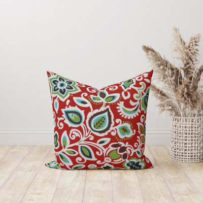 Floral Outdoor Reversible Pillow Cover