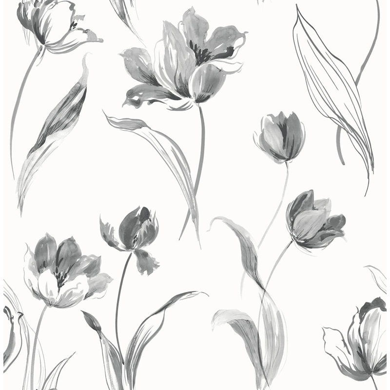 Rouleau de papier peint adhésif floral L 18 pi x l 20,5 po Ariadnna