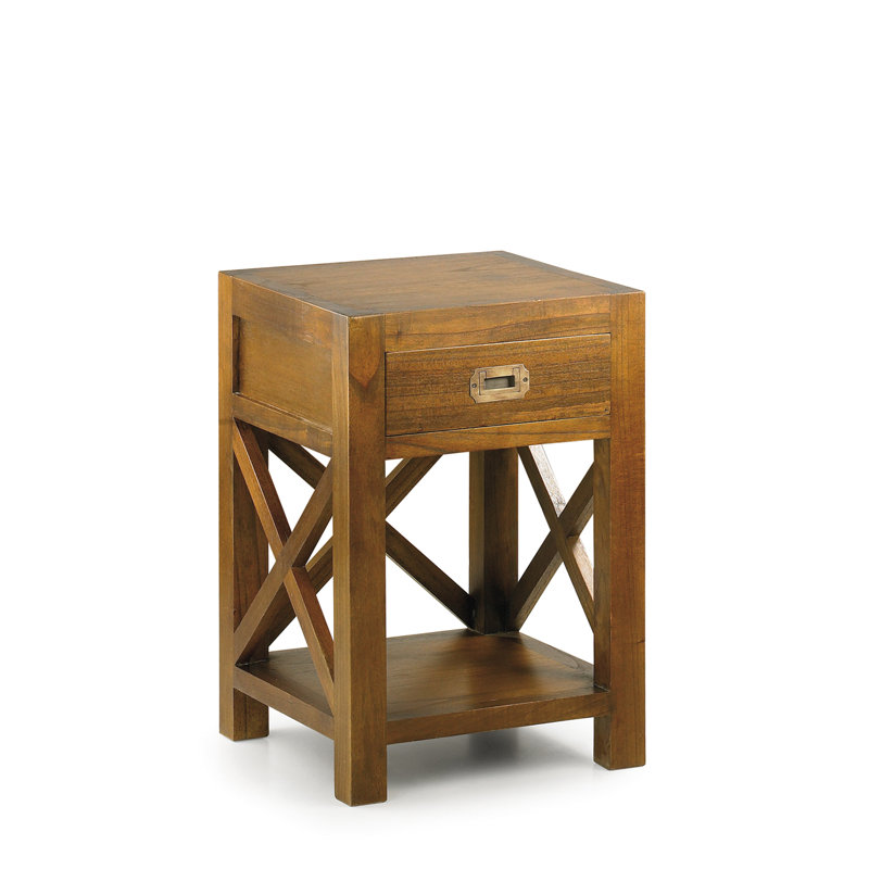 Guildhall 40cm W Solid Wood Bedside Table