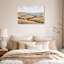 Tableau sur toile aquarelle représentant des collines ondulantes et des murs de pierre-475259010