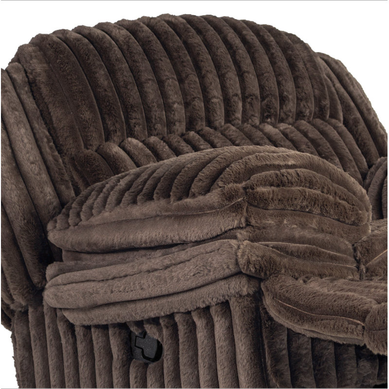 Fauteuil inclinable manuel oscillant en velours côtelé 1 pièce Living Living