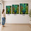 Art mural sur toile Lantern Meadow Waterway | Floral, botanique, nature, impression sur toile pour le décor de chambre à coucher de salon-1909398949