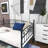Metal Daybed Frame Multifunctional Mattress Foundation/Bed Sofa With Headboard