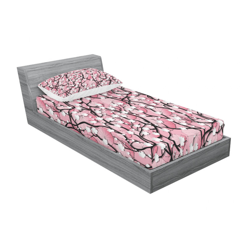 Ensemble de draps floral, Taie d'oreiller pour lit simple