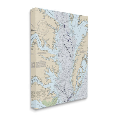Chesapeake Bay Water Flow Map Coastal Cartographie par Daphne Polselli - impression