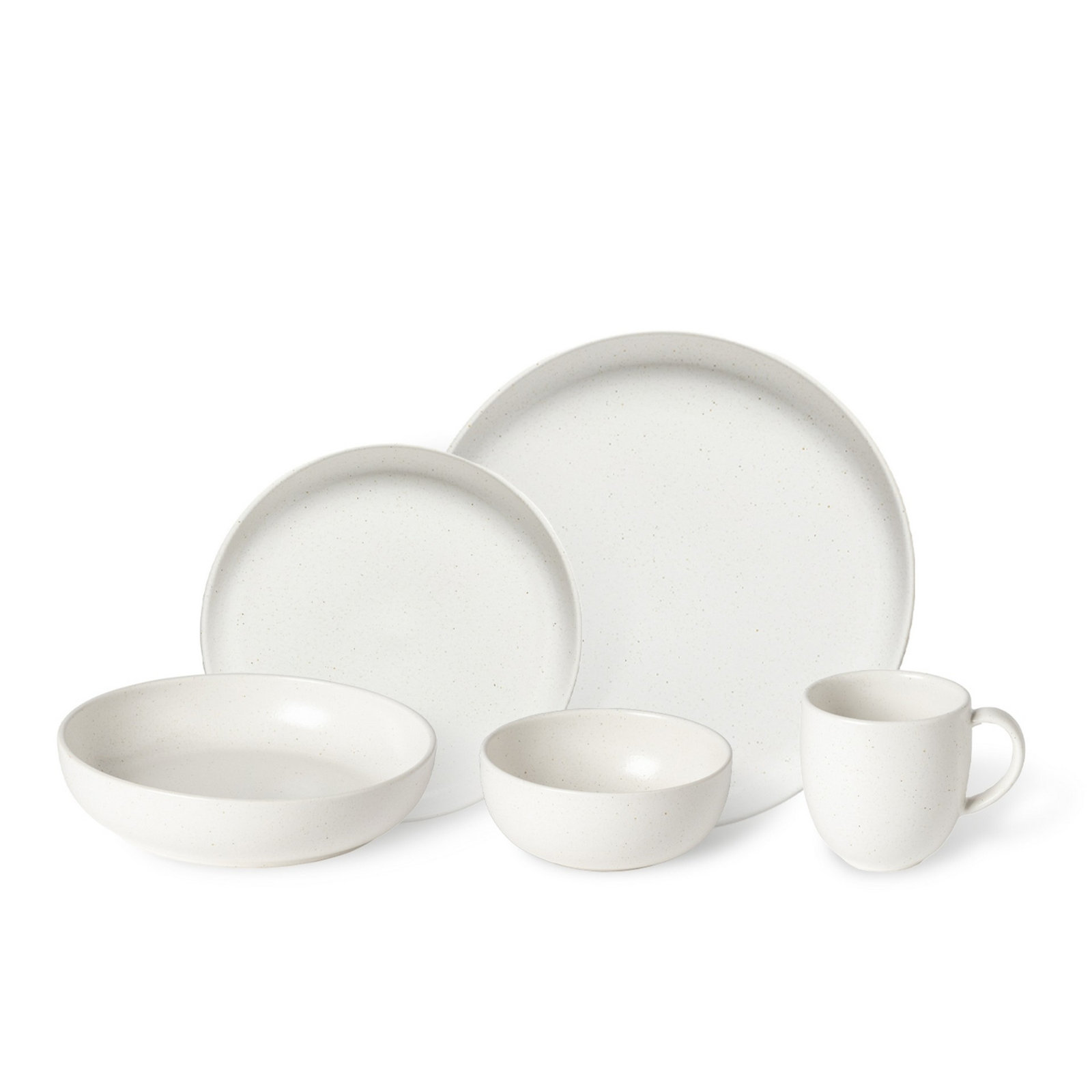 Casafina Pacifica Handmade Fine Stoneware Dinnerware Set, Salt