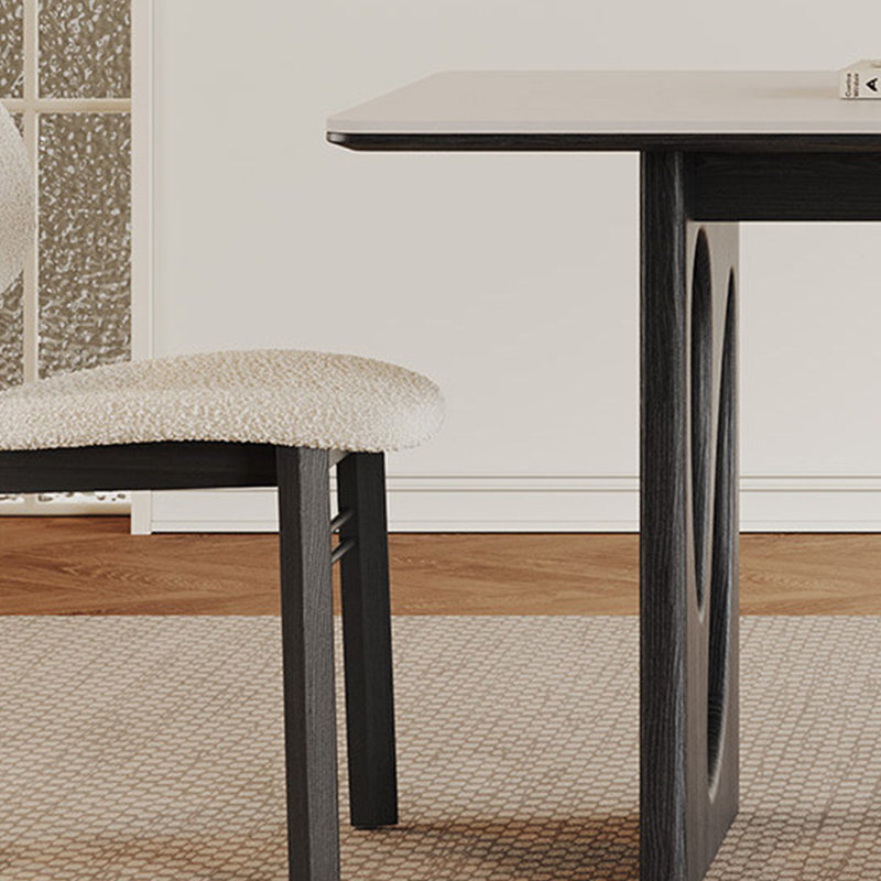 Ensemble de salle à manger Jantzen, 7 pièces : table, 6 chaises, H 29,53 po x l 59,06 po x P 31,5 po