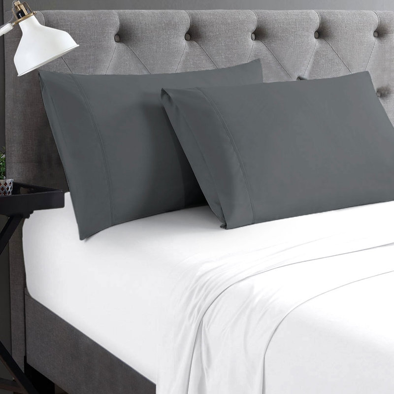 Soft Microfiber Pillowcase - Basics by Wayfair™, Standard, Gray