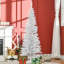 5ft Unlit Artificial Christmas Tree Pencil Slim White Xmas Tree with Solid Stand Realistic Branches for Indoor Holiday Decor