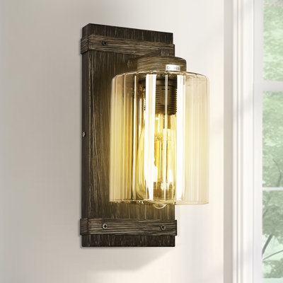 Asfak Wood Flush Mounted Sconce