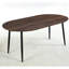 Table de bureau avec fonction extensible et plateau pratique en noyer, pieds en métal noir, 140 x 100 x 75 cm