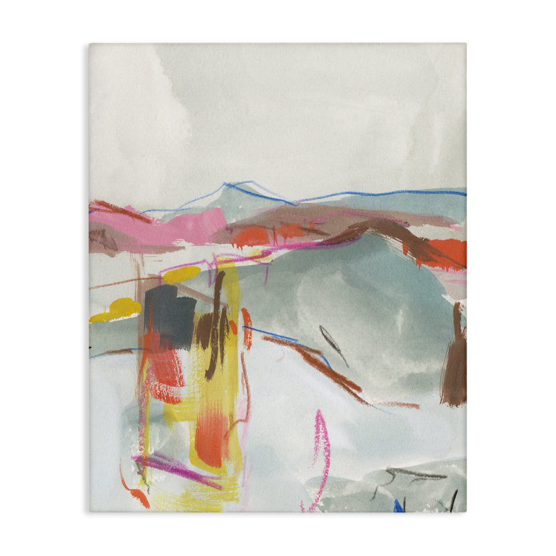  «Mountain Shape Impressions», art mural sur toile par Melissa Wang, H 30 po x l 24 po