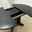 Dining Table For Farmhouse Kitchen 59X43 Inch Expandable Oval Table Top With Removable Leaf Trestle X Shaped Base Black-690486750-690486753