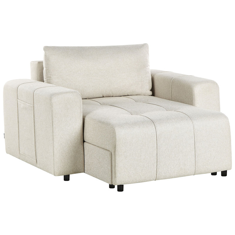 Fabric Chaise Lounge Chantea, Beige