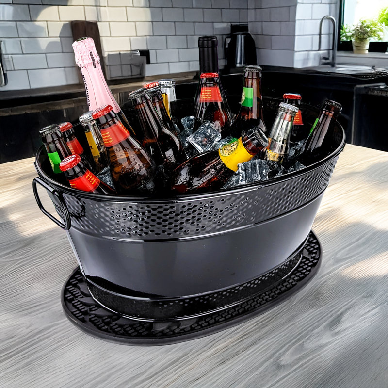 Brayden Studio® Colt Beverage Tub with Party Mat, Black