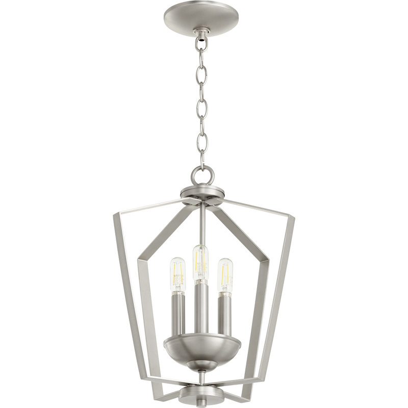 Derrico 3 - Light Lantern Pendant, Satin Nickel