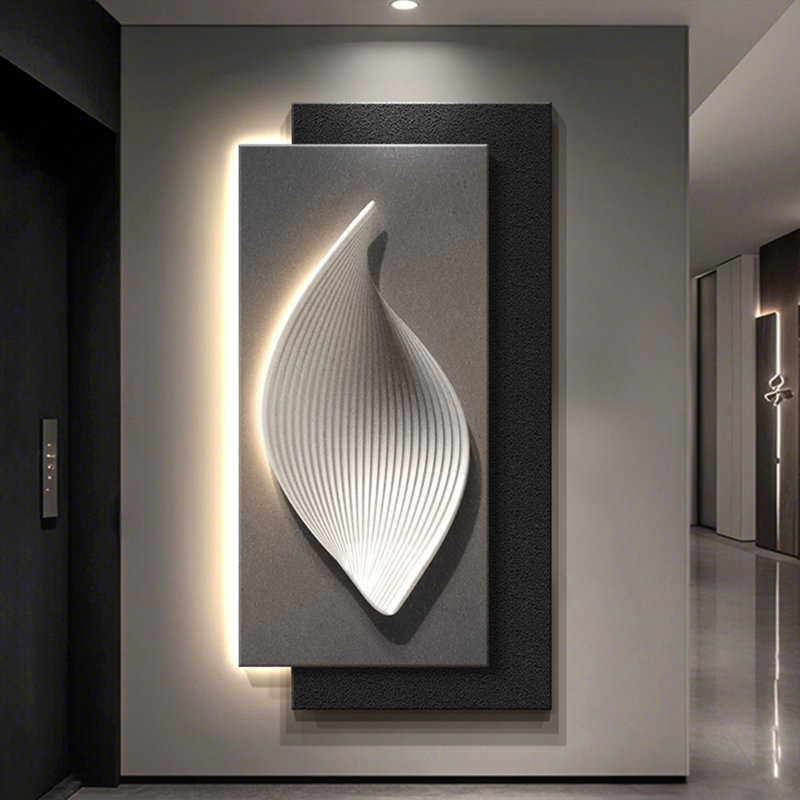 Luxury And Sophisticated Sandstone Decorative Wall Lighting Set, 78.74" H x 39.37" W 1.57" D, Black/Gray