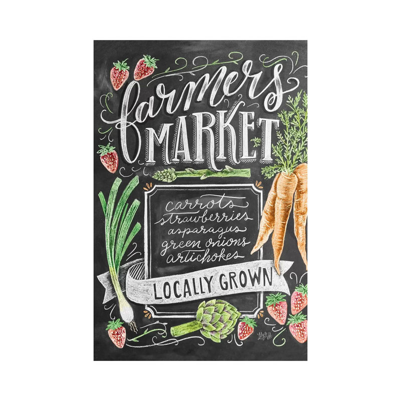 " Farmers Market Locally Grown " by Lily & Val, 18" H x 12" W x 1.5" D