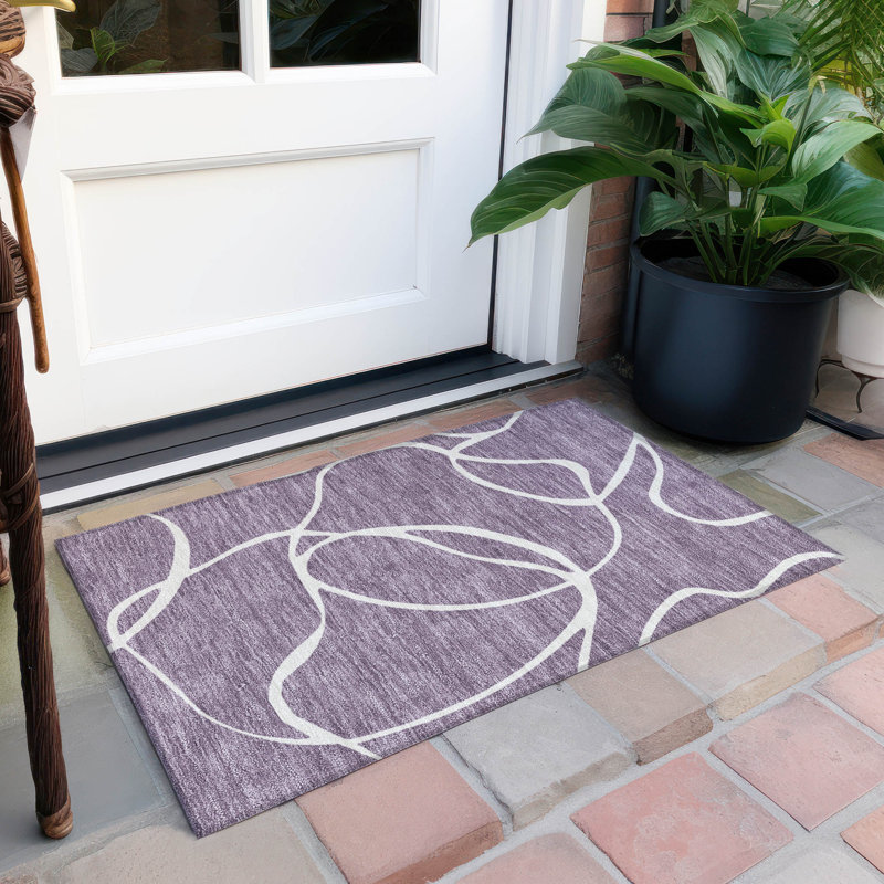 Tapis intérieur / extérieur lavable à la machine Chayden ACN999, Rectangle 1 pi 8 po x 2 pi 6 po