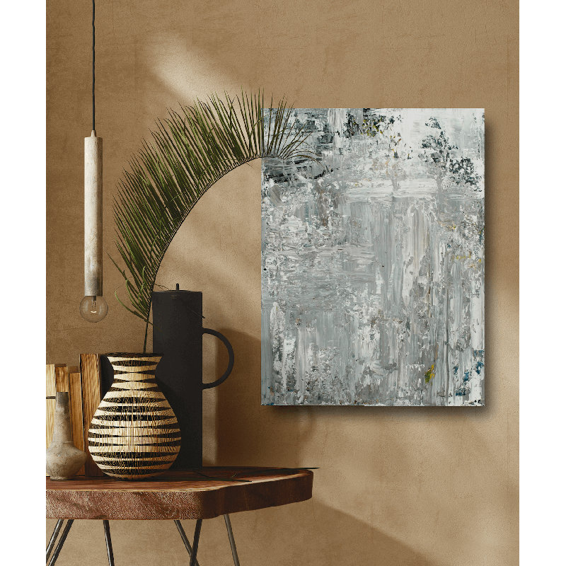 Upturn On Giclee Canvas Hand Embellished Art, 60" H x 40" W x 1.5" D, Wrapped Canvas