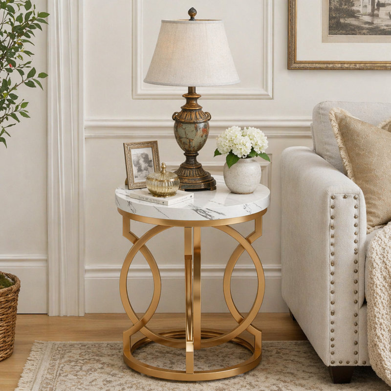 Table de chevet ronde, table de bout