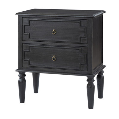 Timar 2-Drawer Solid Wood Rectangular Nightstand 