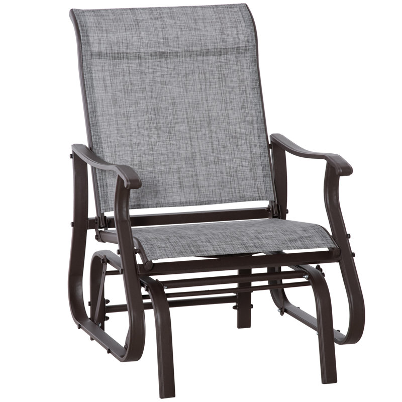 Chaise d'extérieur coulissante en métal, Gris