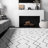 Sofie Modern Shag Performance White Rug-480432156