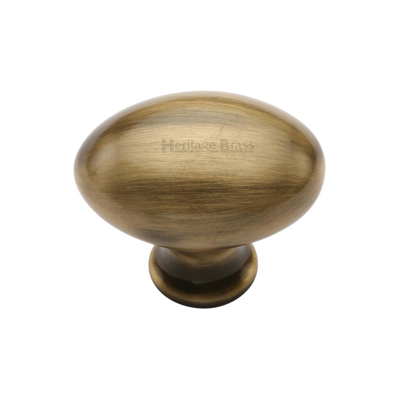 Heritage Brass Heritage Cabinet Knob Oval Design, Polished Nickel, 3.2cm