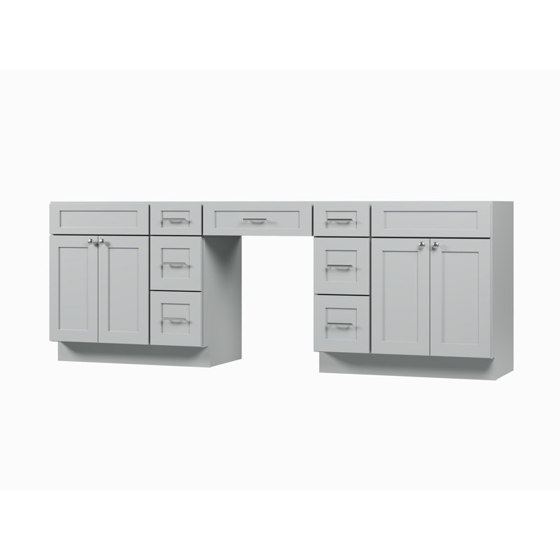 Ensemble de meuble-lavabo double 96 po Disar, Grey