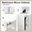 White Mdf Wall-mounted Bathroom Mirror Cabinet For Space Saving & Storage With High-definition Mirror Surface
