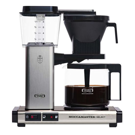 Moccamater KBG Select Filter Coffee Machine, 1.25L - Polished Silver