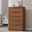 5 commode pour la chambre à coucher, rangement de commode en bois pour le salon, couloir, entrée, noyer
