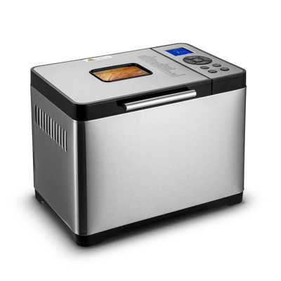19-in-1 Stainless Steel Bread Maker Machine, 2LB Automatic Programmable Dough Kneader with Ceramic Nonstick Pan & Delay Timer