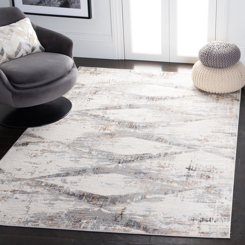 Tapis en coton Knisley, Rectangulaire 4 pi 5 po x 6 pi 5 po
