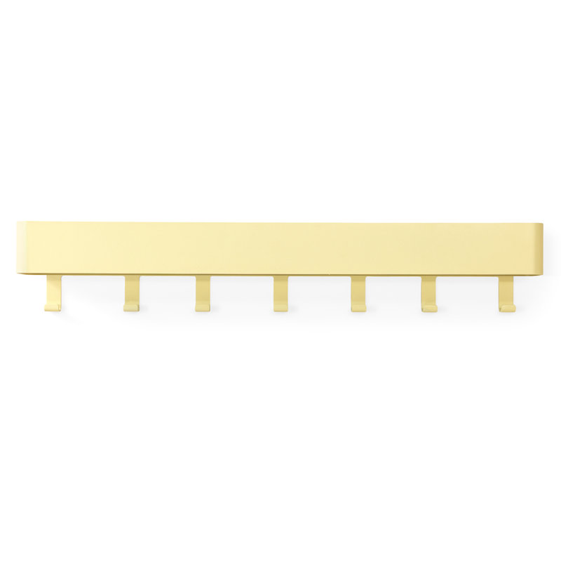 7 - Hook Wall Mounted Coat Rack, Butter Yellow