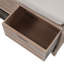 Banc, banc de rangement, banc d'entrée, banc de rangement rembourré, avec panier et tiroirs-1691277862