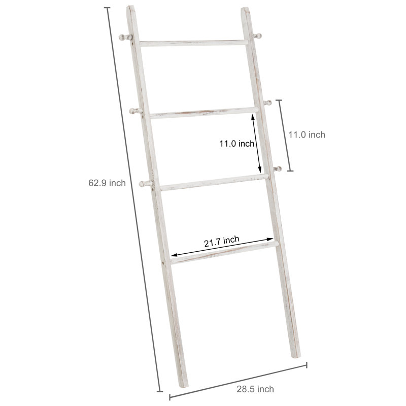 Solid Wood 5.5 ft Blanket Ladder