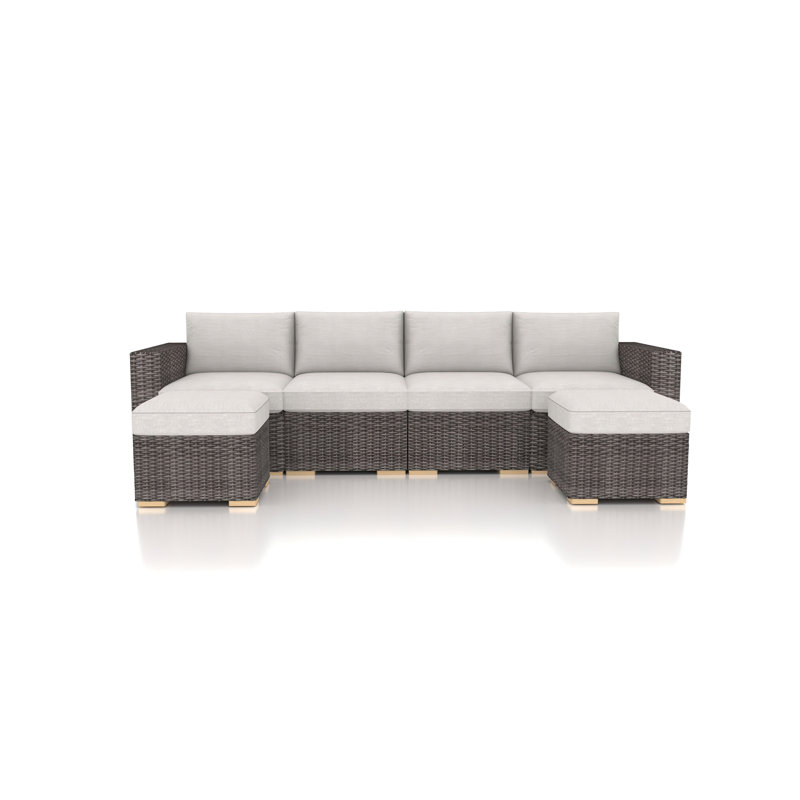 Dune Outdoor 4 - Seat Patio Sectional, Cast Silver Sunbrella®