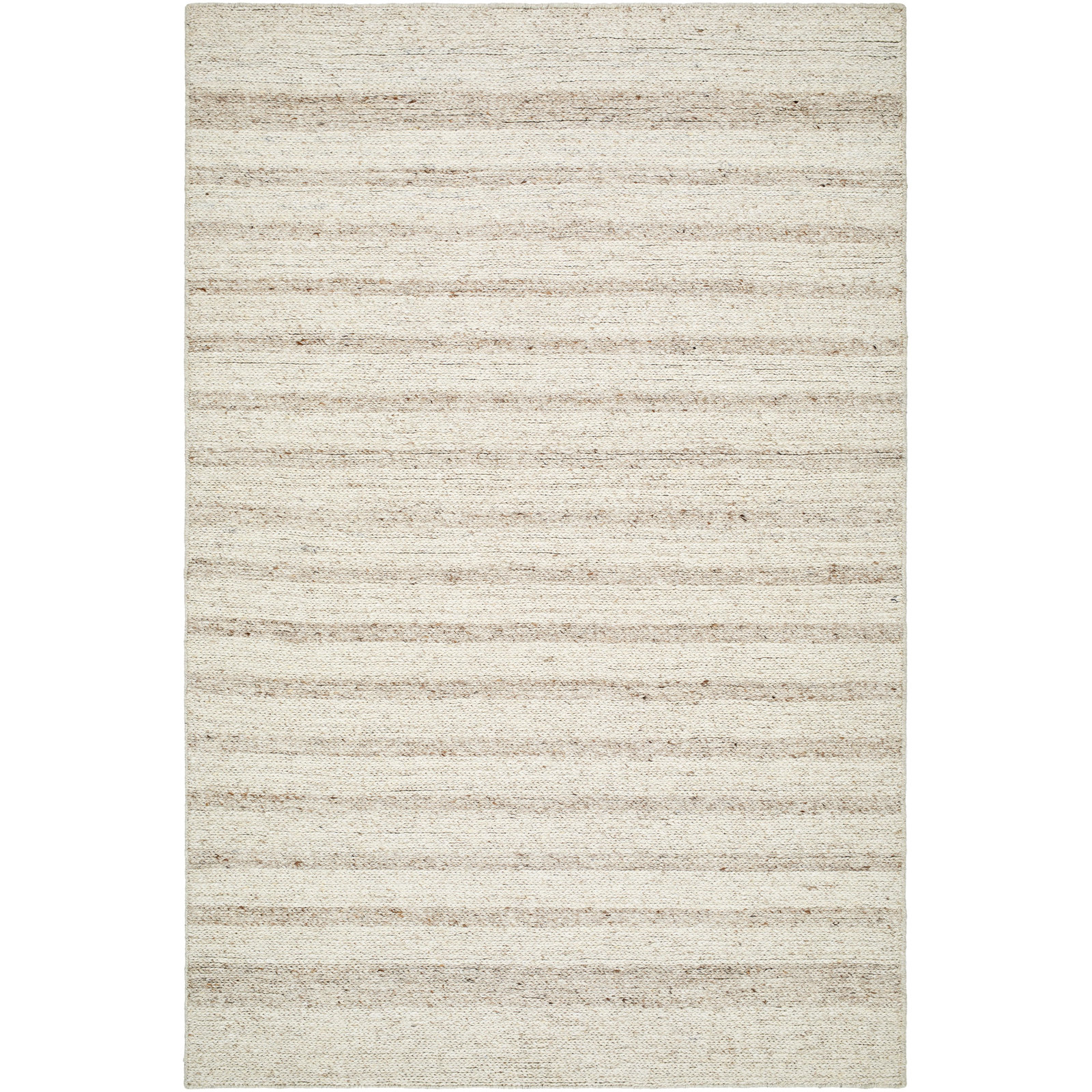 Hand-Tufted Brown Striped Rug, Rectangle 2' x 3'