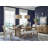 Extendable Trestle Dining Table With 2 Upholstered Side Chairs Bench And Server-152176203