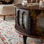 Table basse ronde avec rangement French Vintage