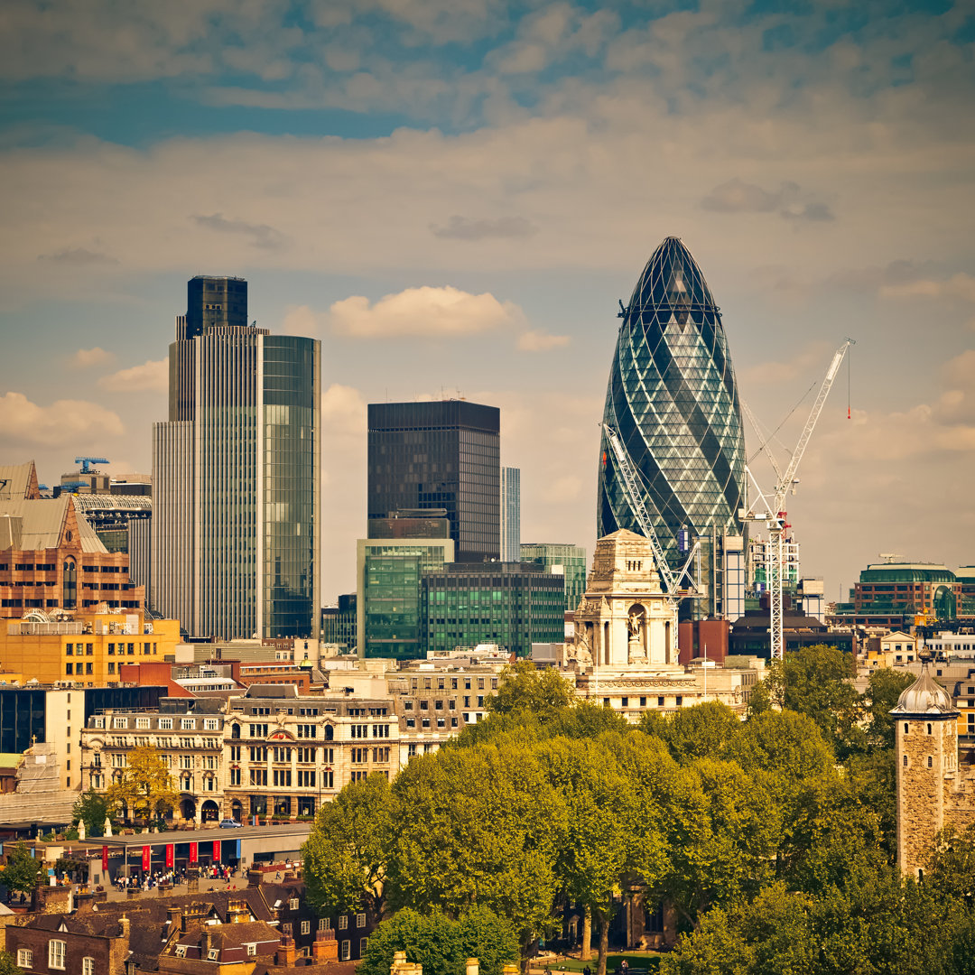 London City von Sborisov - Leinwandfoto im Wickel