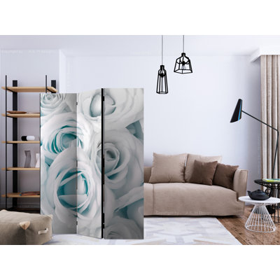 Gisette 135 cm W x 172 cm H 3 - Panel Solid Wood Folding Room Divider