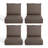 6" Outdoor Cushions For Patio Furniture, 22X24x6 Thick Seat Cushion Set Of 4, Fade Resistant Couch Chair Replacement Cushions High Density Deep Wicker Chair Cushion W/Removable Cover-481452080