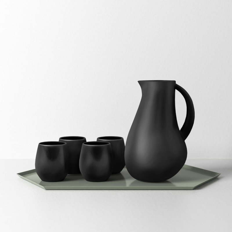 Borgen 72oz. Stoneware Pitcher, Onyx