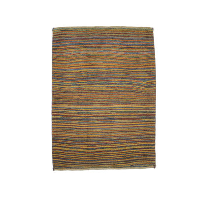 Tapis unique en laine noué à la main de style années 1980 de 2 pi 9 po x 3 pi 10 po Bensenville en brun / vert / rouge